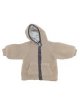 Vorschaubild 1 von Baby Fleecejacke Kinder Gr. 68 Beige Kapuze Tiermotiv Kuscheljacke