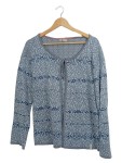 Vorschaubild 1 von Damen Strickjacke Gr. 38 Blau Casual Baumwolle mit Muster
