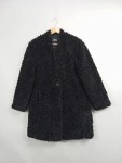 Vorschaubild 2 von Pelzjacke Damen Gr. 36/S Schwarz Polyester Strukturmuster Casual Langarm