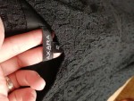 Vorschaubild 3 von Festliches Kleid Damen Gr. 42/XL Schwarz Polyester Strukturmuster Elegant