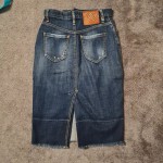 Vorschaubild 2 von Damen Jeansrock Gr. 34/XS Blau Distressed Denim Rock