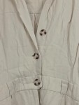 Vorschaubild 3 von Damen Jumpsuit Kurz Gr. 38 Beige Leinen Casual