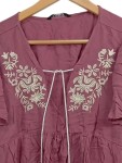 Vorschaubild 2 von Sommerkleid Damen Gr. 42 Rosa Bohemian bestickt Midikleid