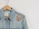 Vorschaubild 4 von Damen Jeansjacke Gr. 40 L Blau mit Stickerei Casual