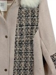 Vorschaubild 2 von Winterjacke Tweed Kunstpelz Damen Gr. 40 Beige