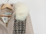 Vorschaubild 3 von Winterjacke Tweed Kunstpelz Damen Gr. 40 Beige