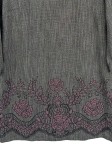 Vorschaubild 2 von Damen Festliches Kleid Gr. 40 Grau Blumenmuster 3/4-Arm Elegant