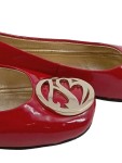 Vorschaubild 3 von Ballerinas Damen Gr. 36 Rot Lackleder Ohne Verschluss Elegant mit Logo