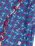 Vorschaubild 2 von Faltenrock Damen Blau Gr. 42 Wolle Blumenmuster Punkte Maritim