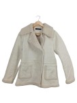 Vorschaubild 1 von Damen Winterjacke Mantel Gr. 38 Beige Casual Fellbesatz