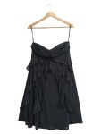 Vorschaubild 1 von Damen Abendkleid schulterfrei mit Rüschen Gr. 42/XL Schwarz Elegant