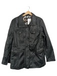 Vorschaubild 1 von Lederjacke Herren Schwarz Gr. 48/M Uni Casual Modern Langarm Synthetik