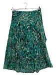 Vorschaubild 1 von Damen A-Linienrock Gr. 40;L Mehrfarbig Grafisch Midi Polyester
