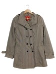 Vorschaubild 1 von Damen Leichte Jacke Trenchcoat Beige Gestreift Gr. S