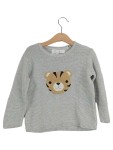 Vorschaubild 1 von Kinder Pullover Tiger Motiv Gr. 98 Baumwolle Grün