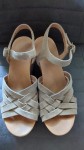 Vorschaubild 2 von Damen Keilabsatz Sandalen Gr. 39 Beige Wildleder Casual