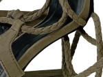 Vorschaubild 3 von Damen Sandaletten Schnürsandalen Oliv Gr. 37 Modisch High Heels