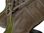 Vorschaubild 2 von Damen Schnürschuhe Gr. 40 Braun Vintage Leder Halbschuhe Absatz