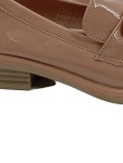 Vorschaubild 3 von Loafer Damen Gr. 37 Beige Lacklederimitat Slip-On 3 cm Klassisch Alltag