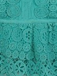 Vorschaubild 4 von Festliches Kleid Damen Gr. 36/S Türkis Polyester Lochmuster