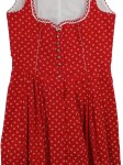Vorschaubild 2 von PICHNER Dirndl Trachtenkleid Damen Gr. 38 Rot Blumenmuster Baumwolle