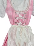 Vorschaubild 2 von Dirndl Damen Pink Gr. 38/M Polyester Baumwolle Kariert Festlich