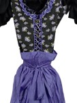 Vorschaubild 2 von Dirndl Damen Lila Gr. 38/M Baumwolle Florales Muster Traditionell