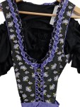 Vorschaubild 3 von Dirndl Damen Lila Gr. 38/M Baumwolle Florales Muster Traditionell