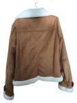 Vorschaubild 2 von Pelzjacke Damen Braun Gr. 38/M Polyester Uni Casual Langarm