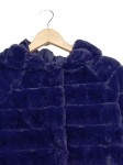 Vorschaubild 3 von AKE Damen Kunstpelz Mantel Kapuze Gr. 36/S Lila Elegant Herbst Winter