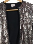 Vorschaubild 5 von Pailletten Bolero Jacke Damen XS Schwarz Glamourös Party