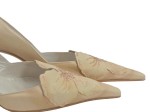 Vorschaubild 3 von Damen Pumps Gr. 38 Beige Elegant Spitz Blumenapplikation
