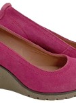Vorschaubild 2 von Damen Pumps Wildleder Gr. 40 Pink Elegant Keilabsatz