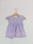Vorschaubild 4 von DOPO DOPO Kinder Sommerkleid Mädchen Gr. 74 Lila Gestreift Rüschen Baumwolle