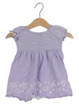 Vorschaubild 1 von DOPO DOPO Kinder Sommerkleid Mädchen Gr. 74 Lila Gestreift Rüschen Baumwolle