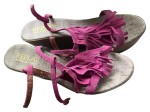 Vorschaubild 2 von Sandalen Damen Pink Gr. 39 Keilabsatz Fransen Plateau Bohemian