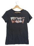 Vorschaubild 1 von Damen T-Shirt Schwarz Gr. 36/S mit Blumenprint Logo Casual