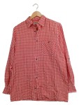 Vorschaubild 1 von Trachtenhemd Herren S 46 Rot kariert Langarm Baumwolle traditionell