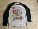 Vorschaubild 2 von Langarmshirt Kinder Grau Gr. 158 Baumwolle Schriftzug Casual Freizeit