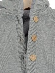 Vorschaubild 2 von Strickjacke mit Kapuze für Babys Gr. 62 Grau Casual