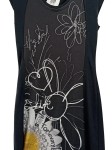 Vorschaubild 2 von Damen Freizeitkleid Gr. 34 Schwarz Casual Florales Muster