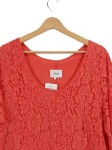 Vorschaubild 2 von Cocktailkleid Damen Pink Gr. 40/L Polyester Blumenmuster Elegant Kurzarm