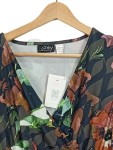 Vorschaubild 2 von Damen festliches Kleid 40 Blumenmuster Wickeloptik Mehrfarbig Elegant