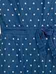 Vorschaubild 2 von Damen Etuikleid Blau Herzmuster Vintage Gr. 36/S Baumwolle