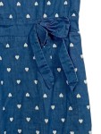 Vorschaubild 3 von Damen Etuikleid Blau Herzmuster Vintage Gr. 36/S Baumwolle