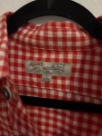 Vorschaubild 5 von Trachtenhemd Herren S 46 Rot kariert Langarm Baumwolle traditionell
