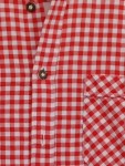 Vorschaubild 3 von Trachtenhemd Herren S 46 Rot kariert Langarm Baumwolle traditionell