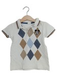 Vorschaubild 1 von Poloshirt Kinder Kurzarm Gr. 86 Weiß Argyle Baumwolle Freizeit