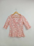 Vorschaubild 2 von Damen Bluse Blumenmuster Rüschen Gr. 40/L