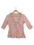 Vorschaubild 1 von Damen Bluse Blumenmuster Rüschen Gr. 40/L